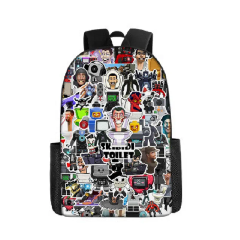 Skibidi Toilette Kinder rucksack Junge Reise rucksack Lagerung Cartoon Bleistift Taschen für Teenager langlebige und weiche Kinder Geschenk