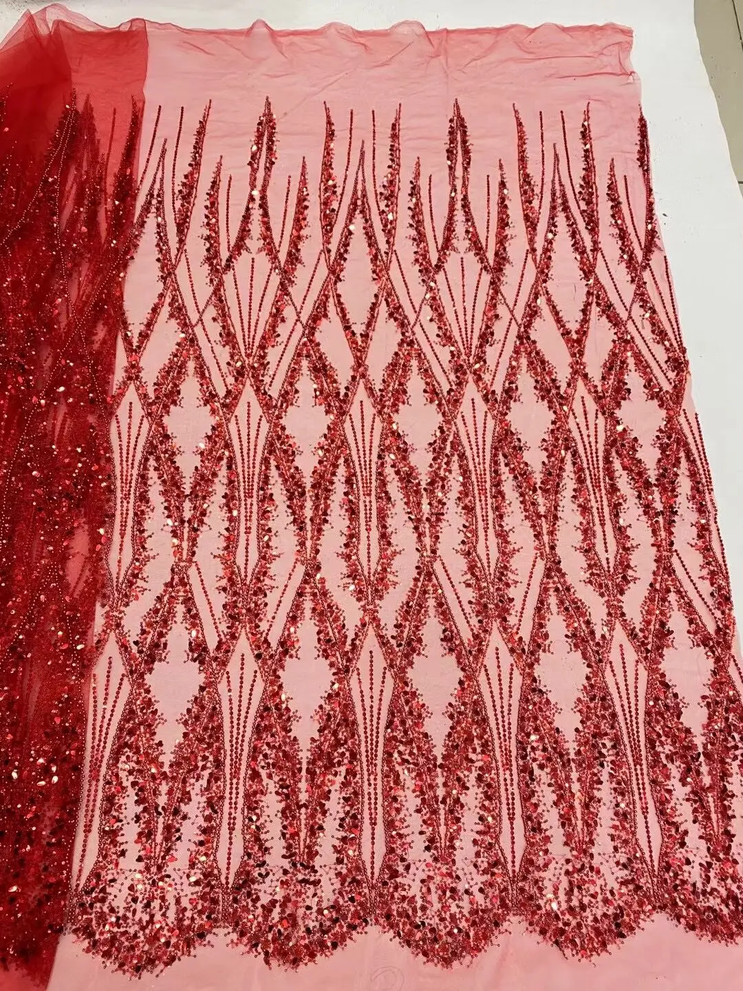 

African Tulle Lace Quilting Fabric,5 Yards Cotton Fabric by the Meter With Rhinestones, Suitable For Party Dresses Design