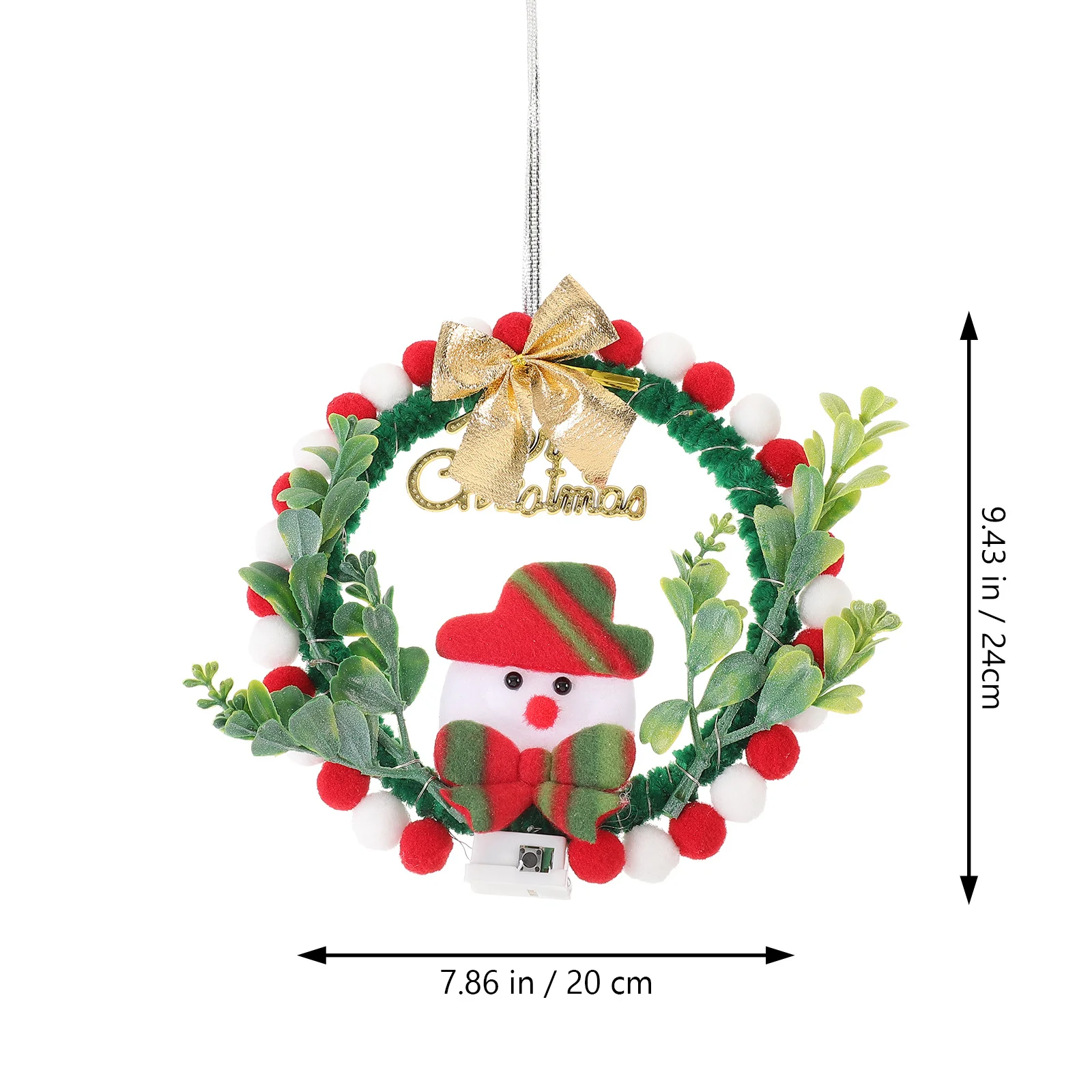 

Christmas Wreath Materials Kit DIY Door Window Decoration Snowman Type Reusable Festive Decor Christmas Wreath