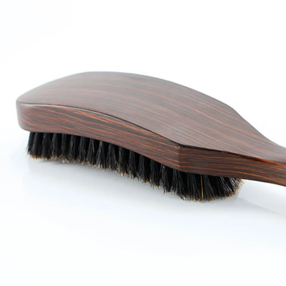 

Sandalwood Beard Brush Portable Bristle Styling Hairbrush For Men Shaving Mane Comb Cleaning Barber Tool Wooden Handle