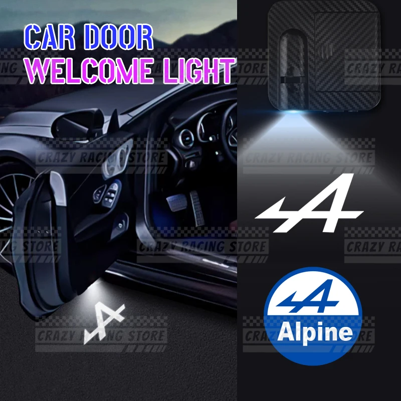 1/2PCS For A Logo LED Courtesy Lamp Car Door Welcome Light Ghost Shadow Light For Sandero Austral Rafale Espace Megane Duster