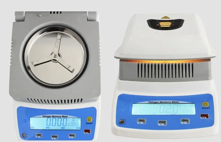 Rapid Halogen Moisture Analyzer Meter - High Precision 0.1mg/1mg, Laboratory Tool for Food Quality Testing