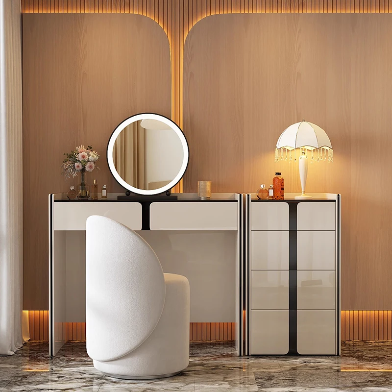 

Italian Modern Vanity Table Aesthetic Multifunctional Minimalist Design Vanity Table Durable Sleek Meuble De Chambre Furniture