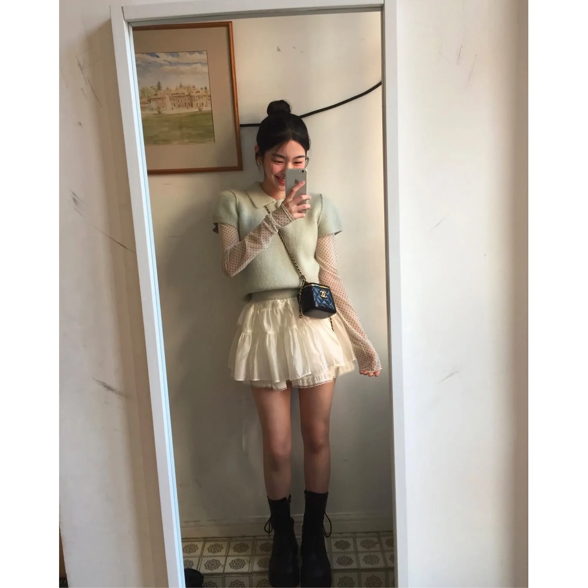 Faionable ربيع جديد وصول لي طبقة قاعدة أعلى ort Sve محبوك سترة قطعتين مجموعة تنوعا أنيقة الكورية Sle Wom...