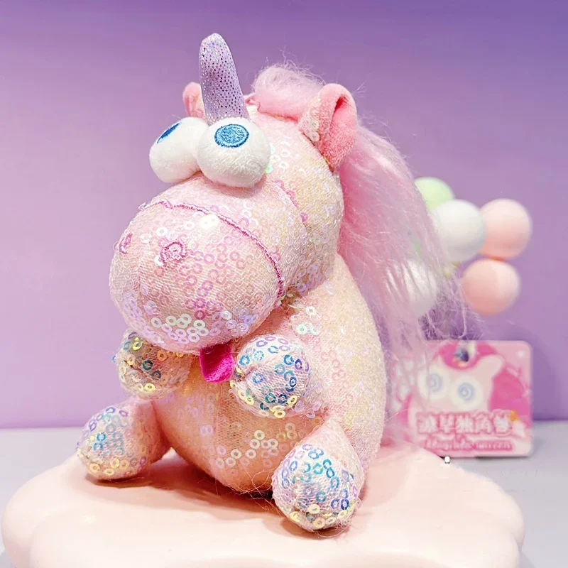 Kawaii Plush Toy Keychain Cartoon Unicorn Doll Pendant Bag Decoration Children Girls Gift Popular Animal Rainbow Horse Keyring