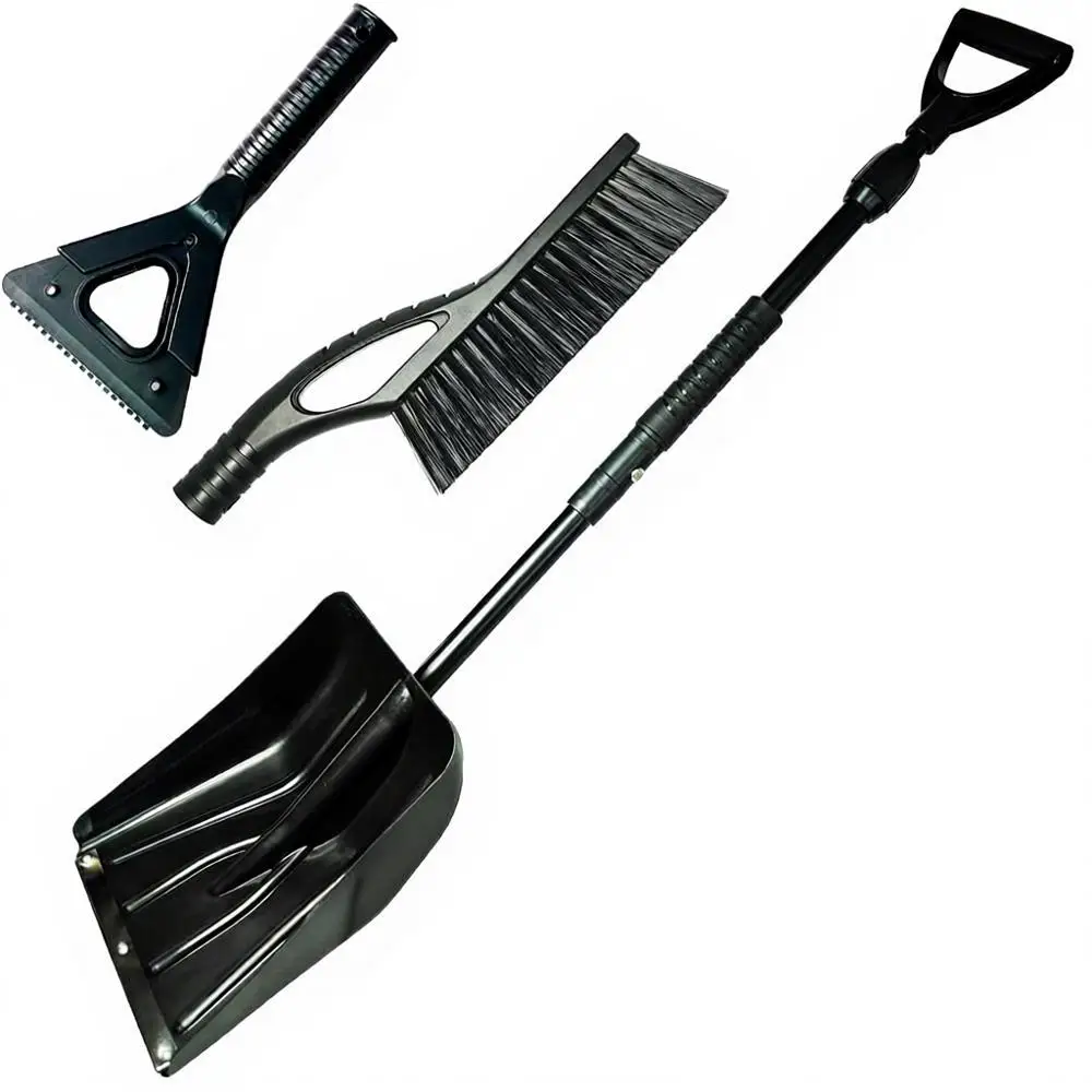 

Универсальный складной набор: лопата, щетка и скребок для льда с чехлом для переноски для автомобилей