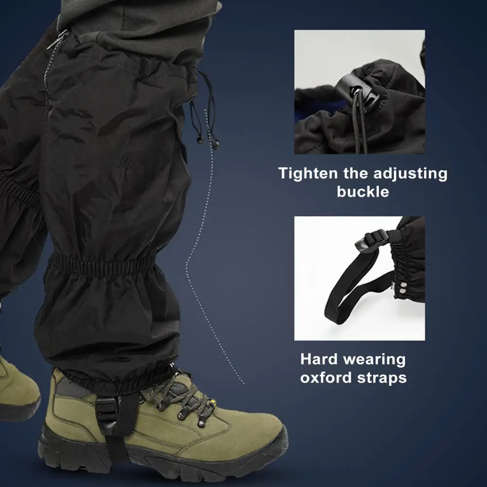 Moisture-proof Shoe Gaiters Waterproof Snow Shoe Covers Adjustable Leg Gaiters for Winter Hiking Walking Hunting Unisex Outdoor