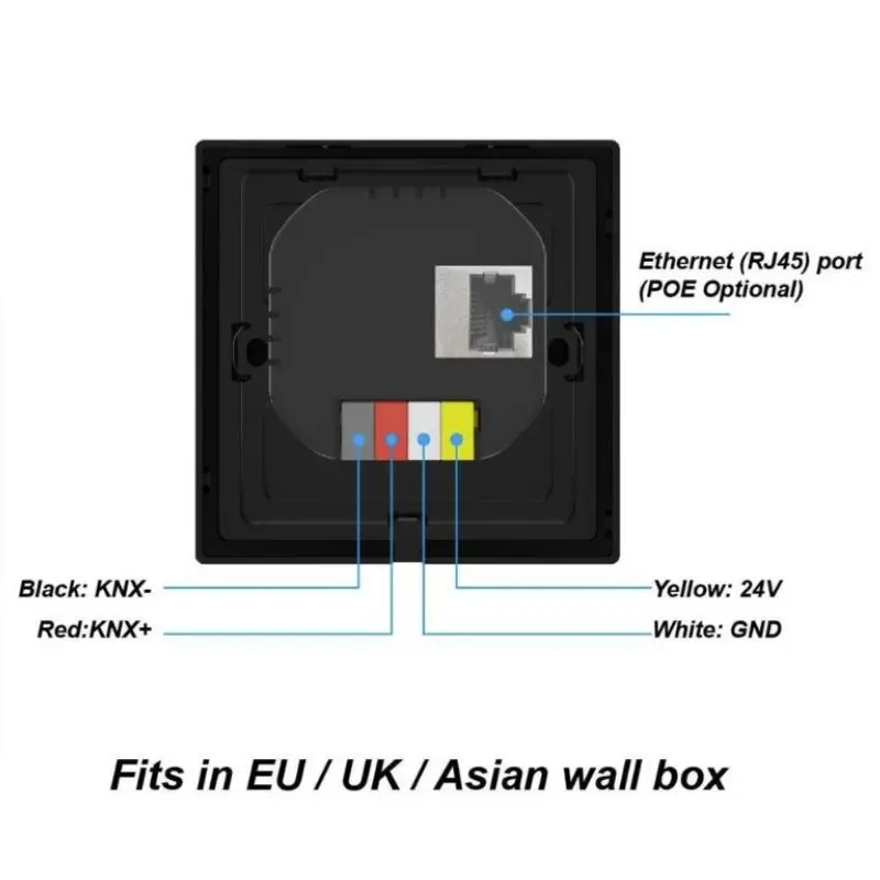 KNXsmart Home Switch 4'' Smart Central Control Display Smart Hotel Touch Temperature Control Display Wall Central POE
