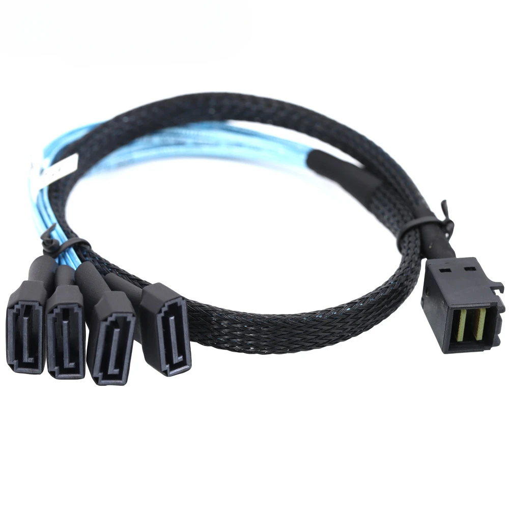 Internal Mini SAS HD SFF-8643 cord to 4 SATA 7P male server cable