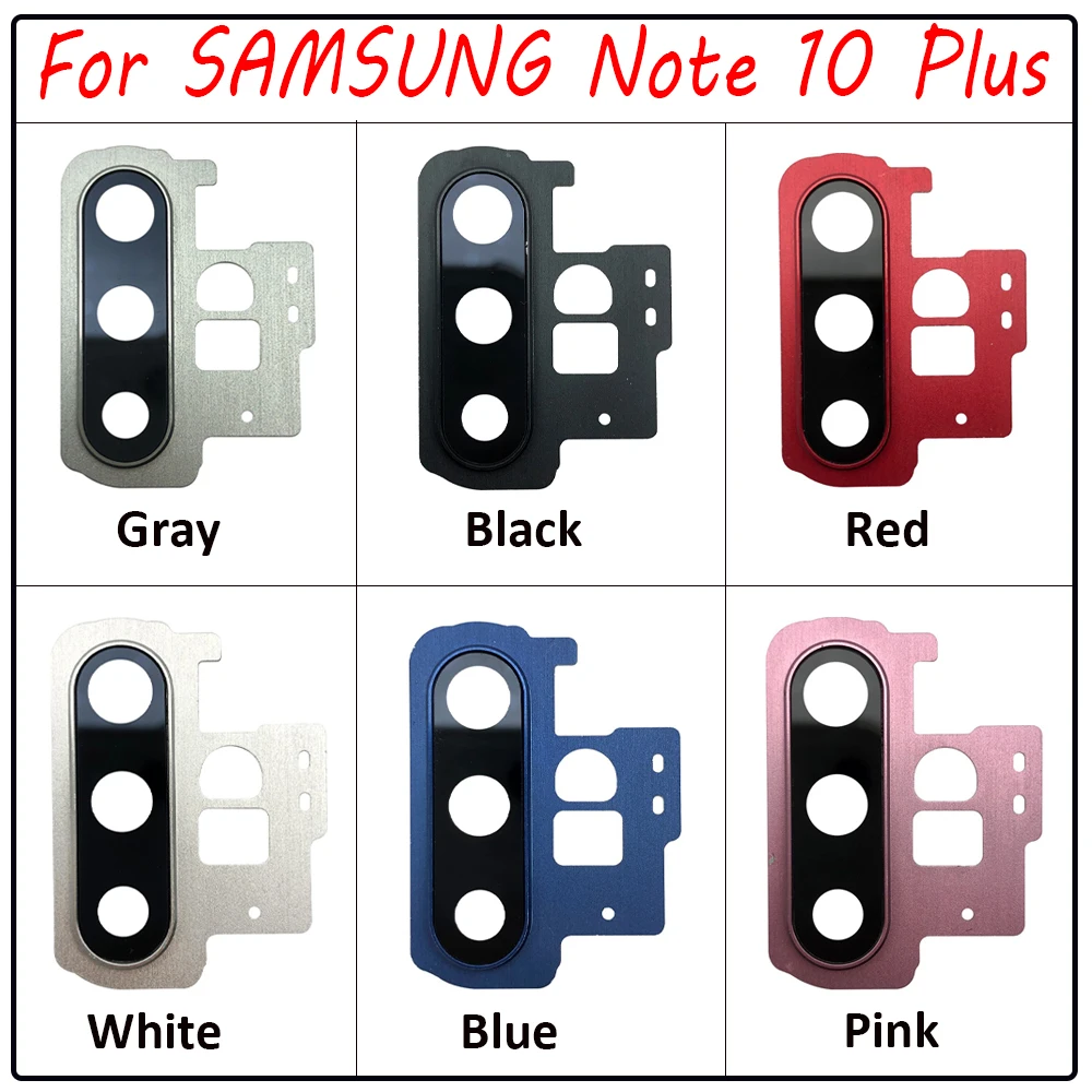 

Новинка для Samsung Note 10 Plus Ремонт замены задней камеры стеклянная крышка объектива с рамкой держатель Запасная часть