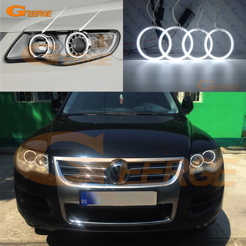 For Volkswagen VW Touareg 7L 2003 2004 2005 2006 2007 2008 2009 2010 Excellent Ultra Bright CCFL Angel Eyes Halo Rings Kit