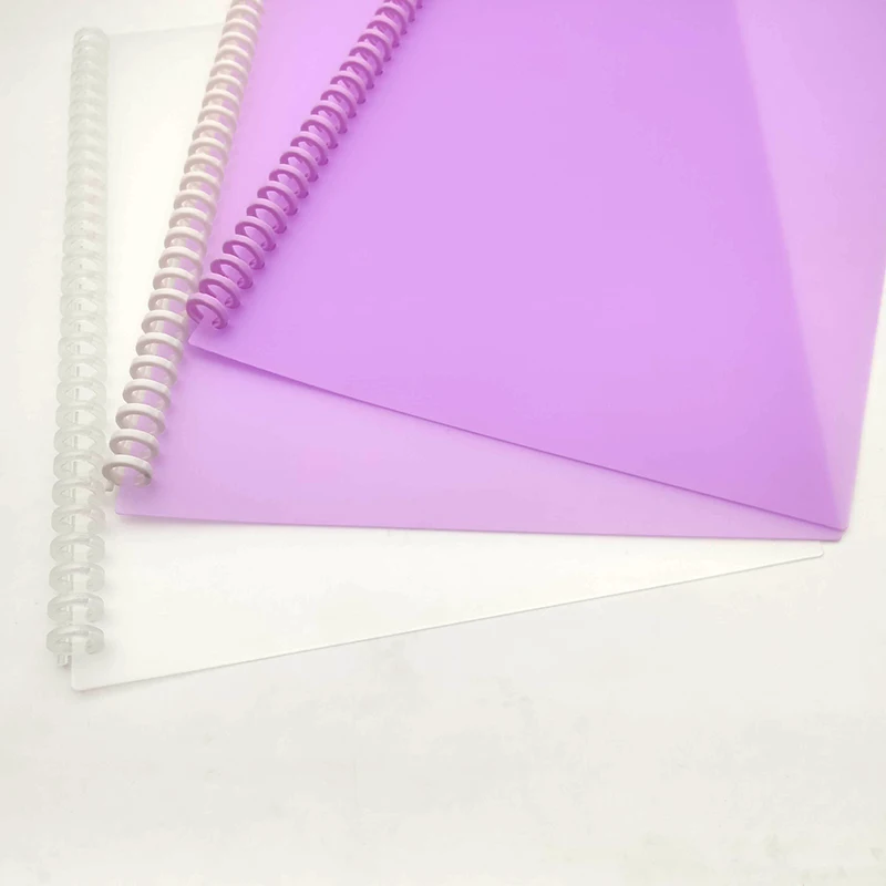 2 Sheets A4 30 Hole Binding Cover & 10mm 30 Holes Plastic Loose-leaf Ring Binder Strip Spiral Binding Set School Accessories