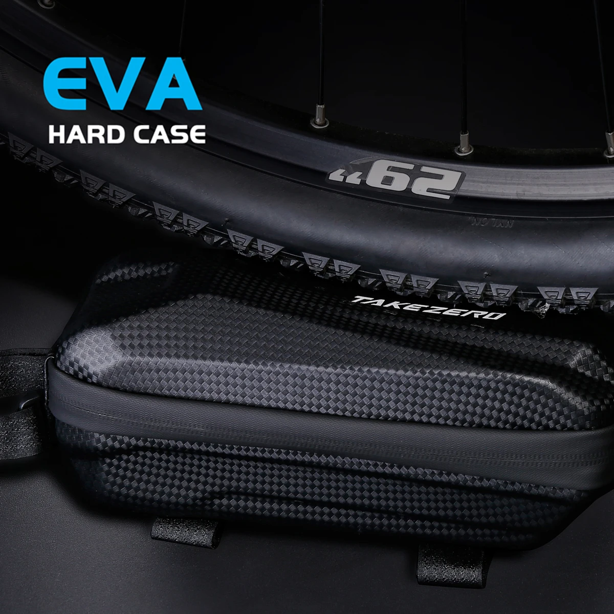 TAKEZERO EVA Hard Shell Bicycle Bag for Mountain & Road Bikes - Front Beam Bag, Waterproof Top Tube Bag, Cycling Equipment