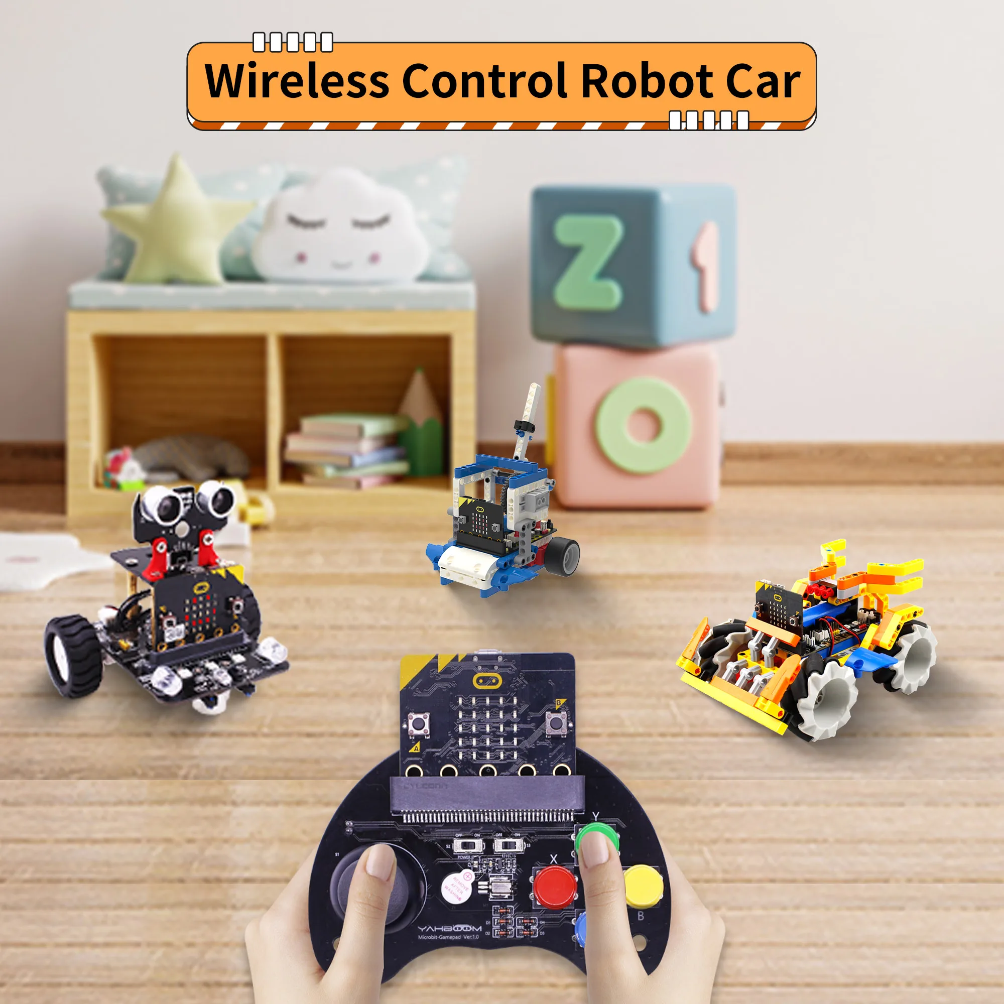 Robot Car Remote Control Handle Game Joystick Joystick Breakout Expansion Board for Kids With BBC Microbit V2