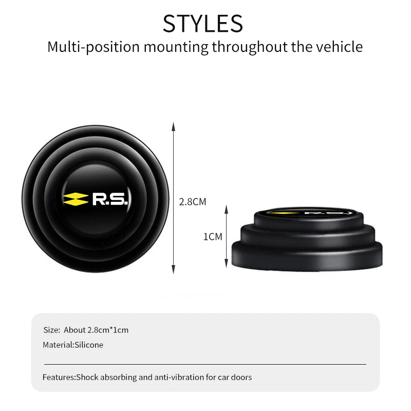 Car Silicone Shock Absorption Mats Anti-collision Soundproofing Stickers For Renault QM6 Kardian Rafale Espace Trafic Twingo Z.E