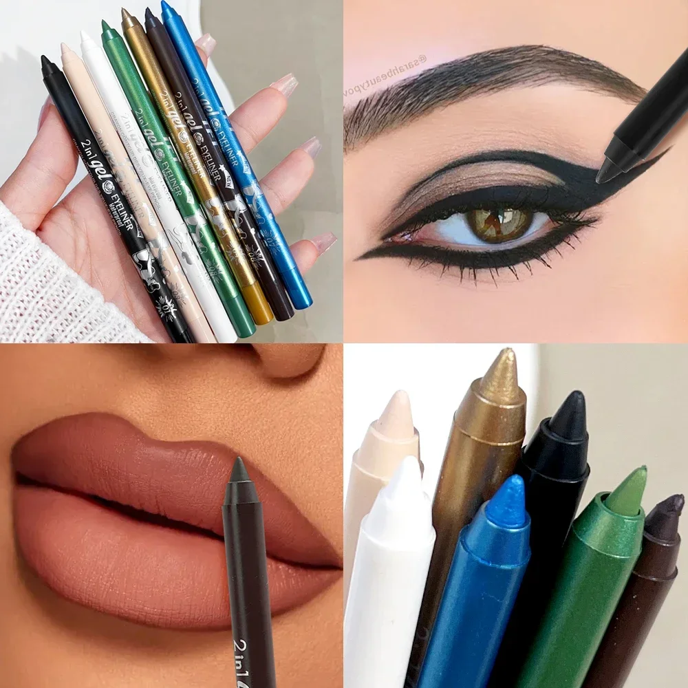 Colorful Matte Brown Eyeliner Pencil Long-lasting No Fade Color Women Waterproof Not Blooming Eye Liner Gel Pen Makeup Cosmetics