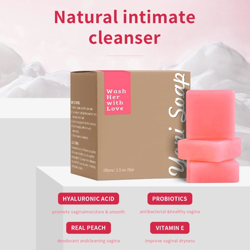 

Мыло для интимной гигиены для женщин, pH-сбалансированное, нежное, успокаивающее, ручной работы, с ароматом клубники.