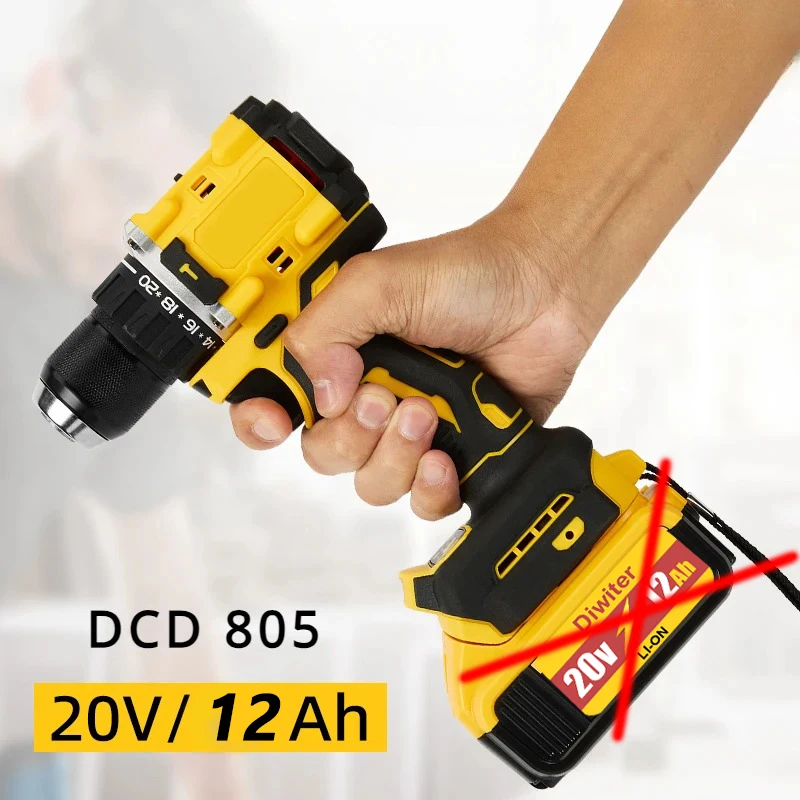 HOT DCD791 Compact Cordless Drill Screwdriver Multi Functional Rechargeable Electric Power Tool For Dewalt Battery
