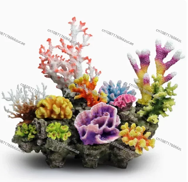 Fish Tank Simulation Coral Landscaping Seawater Decoration Seashell Pseudoaquatic Plants Coral Reef Scenery