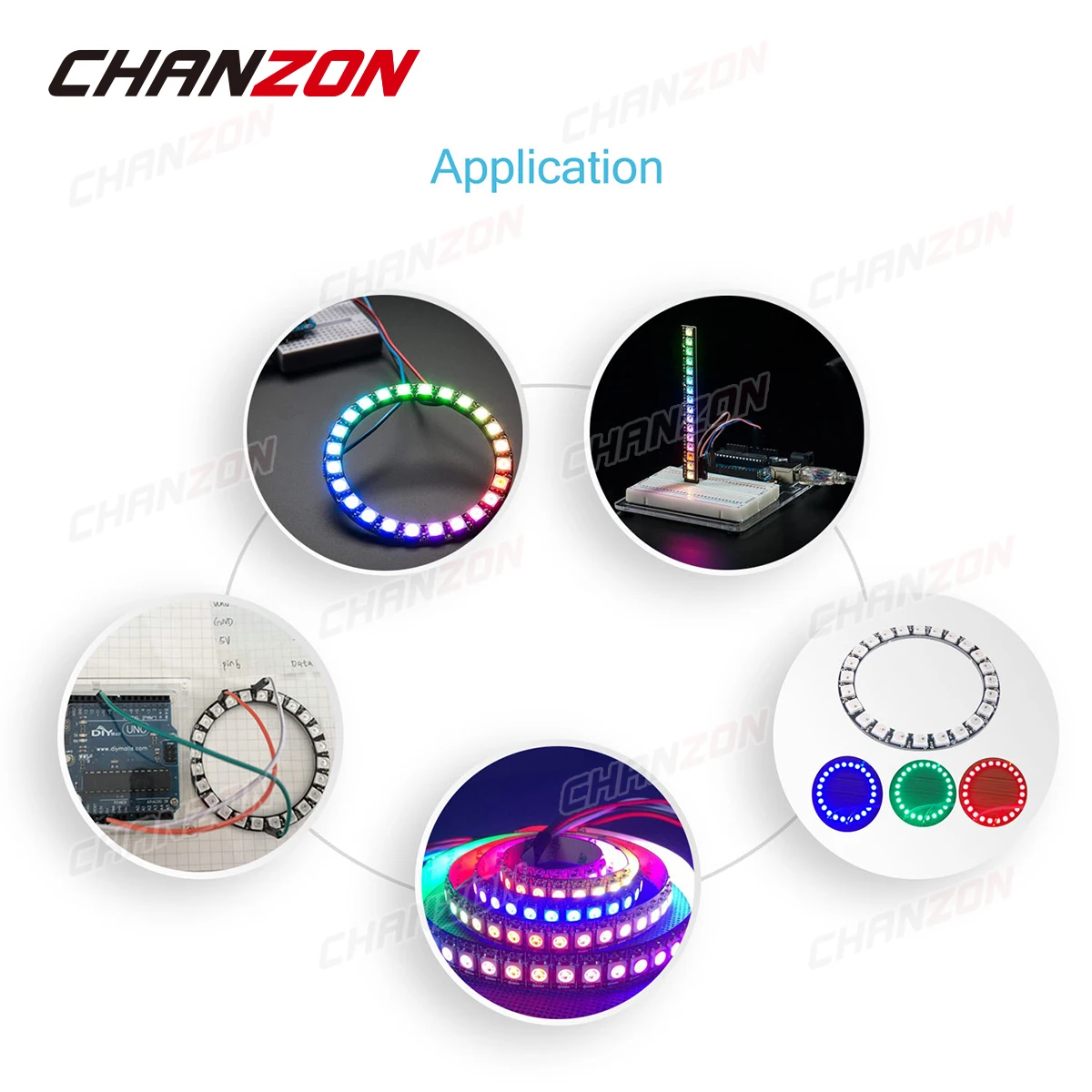 100pcs SMD WS2812B WS2812 4pins 5050 (2020) RGB LED Emitting Diode Lamp Chip Light Beads Micro DIY PCB Circuit 5V Tricolor SMT