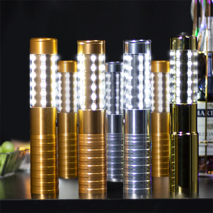 New LED Luminescence Strobe Baton Rechargeable Wine Cap for Vip Nightclubs Party Club Event KTV Champagne Bottle Flash Sticks