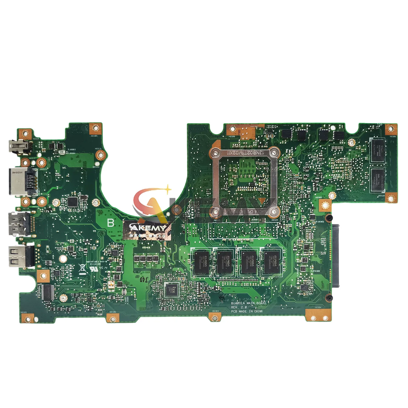 BU401LG Laptop Motherboard For ASUS ExpertBook BU401L BU401LAV BU401LG Notebook Mainboard With I3 I5 I7 CPU 100% tests OK stk