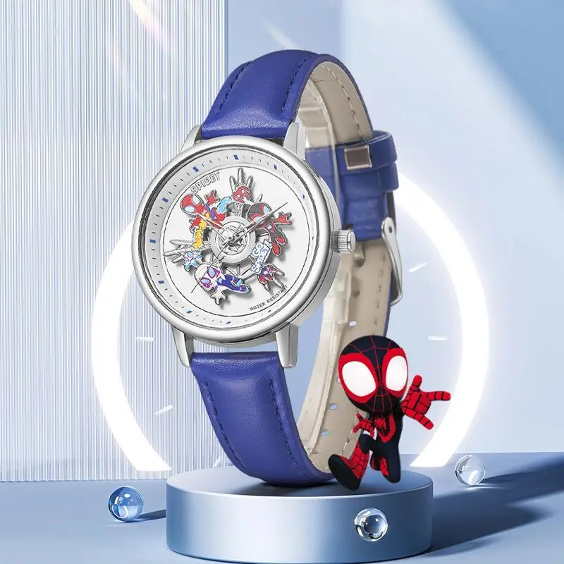 Disney Joint Anime Cartoon Electronic Watch Rotating Dial Student Quartz Watches Children's Birthday Gifts