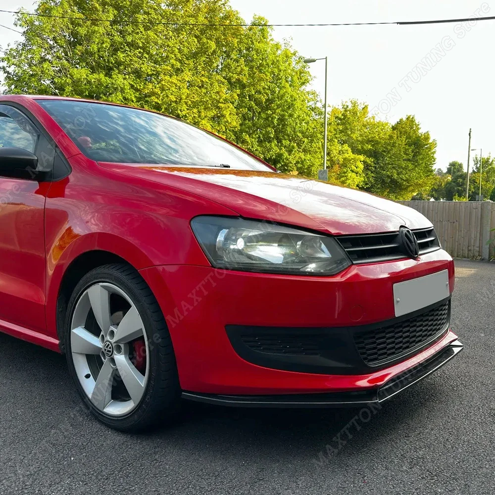 2 PCS Front Bumper Lip Diffuser For VW Polo MK5 6R 6C TDI TSI 2009-2017 Splitter Chin Retrofit Body Guard Kits Tuning Accessory