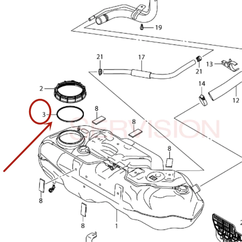 New Genuine OEM Parts Fuel Pump O Ring 15111-61J00 For Suzuki Carry APV Swift Escudo Grand Vitara