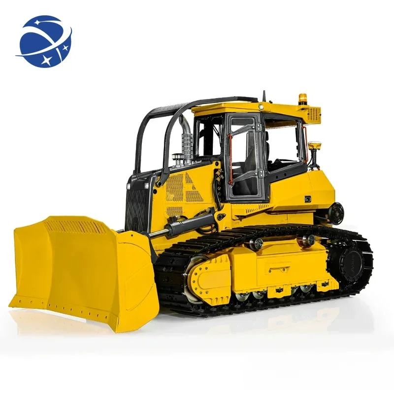 YYHCAoue 850 RC Bulldozer 1/14 Remote Control Car Hydraulic Metal Bulldozer Model Crawler Construction Vehicle Model Boys' Toys