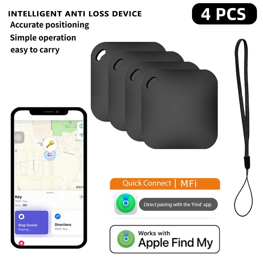Устройство для поиска Apple Find My APP: умный Bluetooth GPS-трекер ITag, устройство для предотвращения потерь, MFI-сертифицированный локатор для ключей от машины, домашних животных и детей