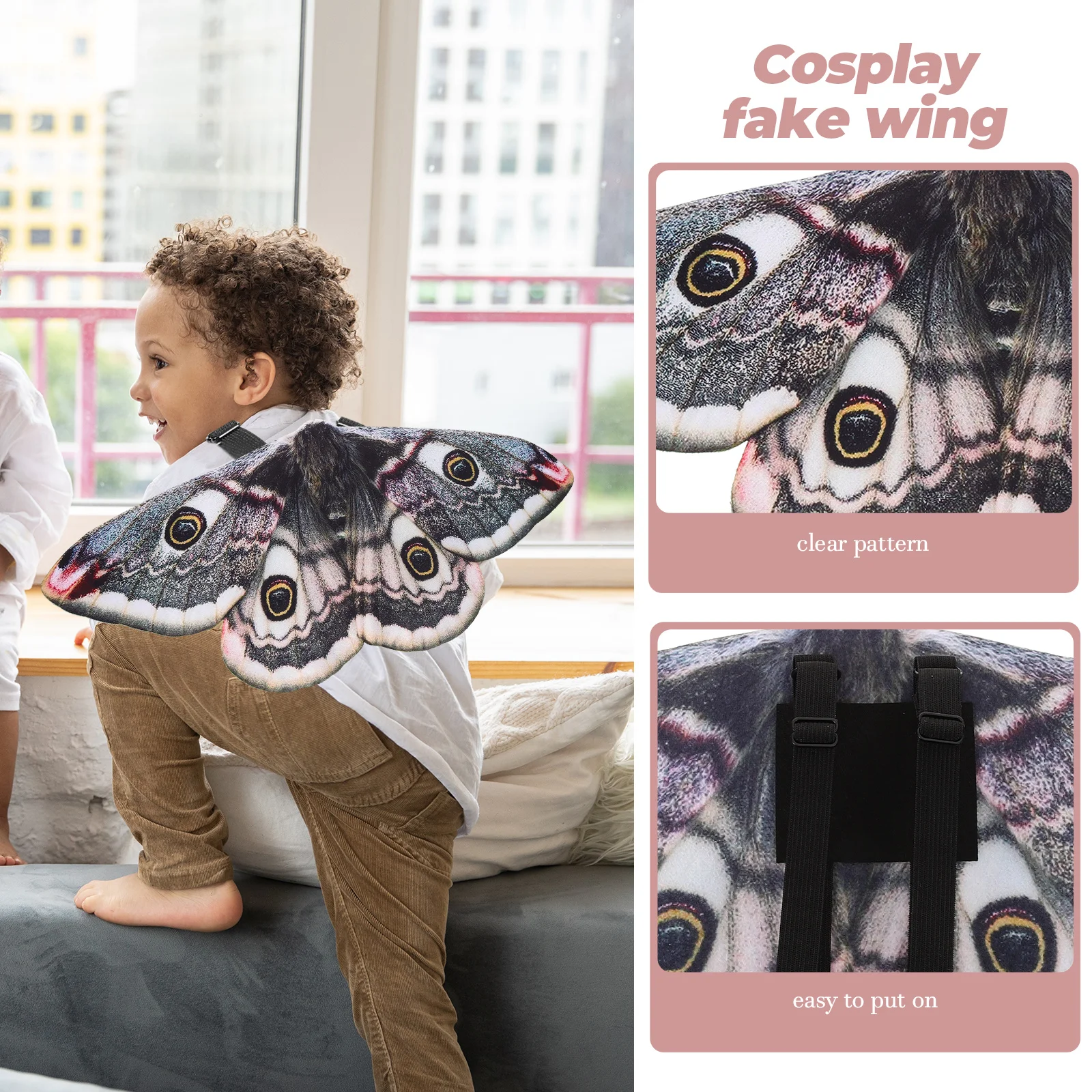 Fata Guanti Ali Puntelli Costume leggero Ala per ragazze Adolescenti Bambini Festa Cosplay Spettacolo teatrale Decorazioni fotografiche