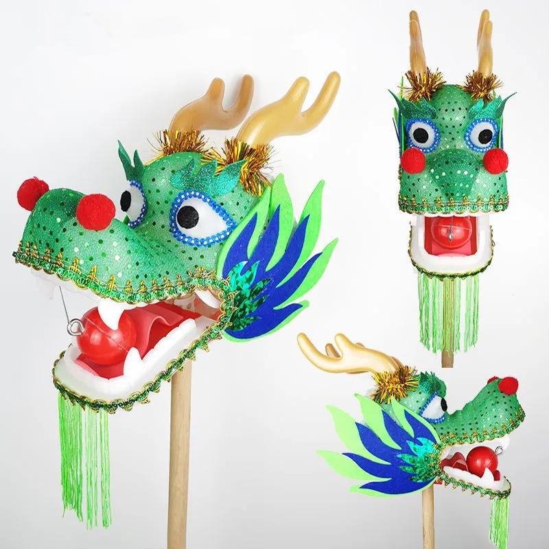 7 Colors China Dragon Dance Head Accessories For Adults Plastic Anti-broken Fitness Dragon Head School Performance 400 Gram