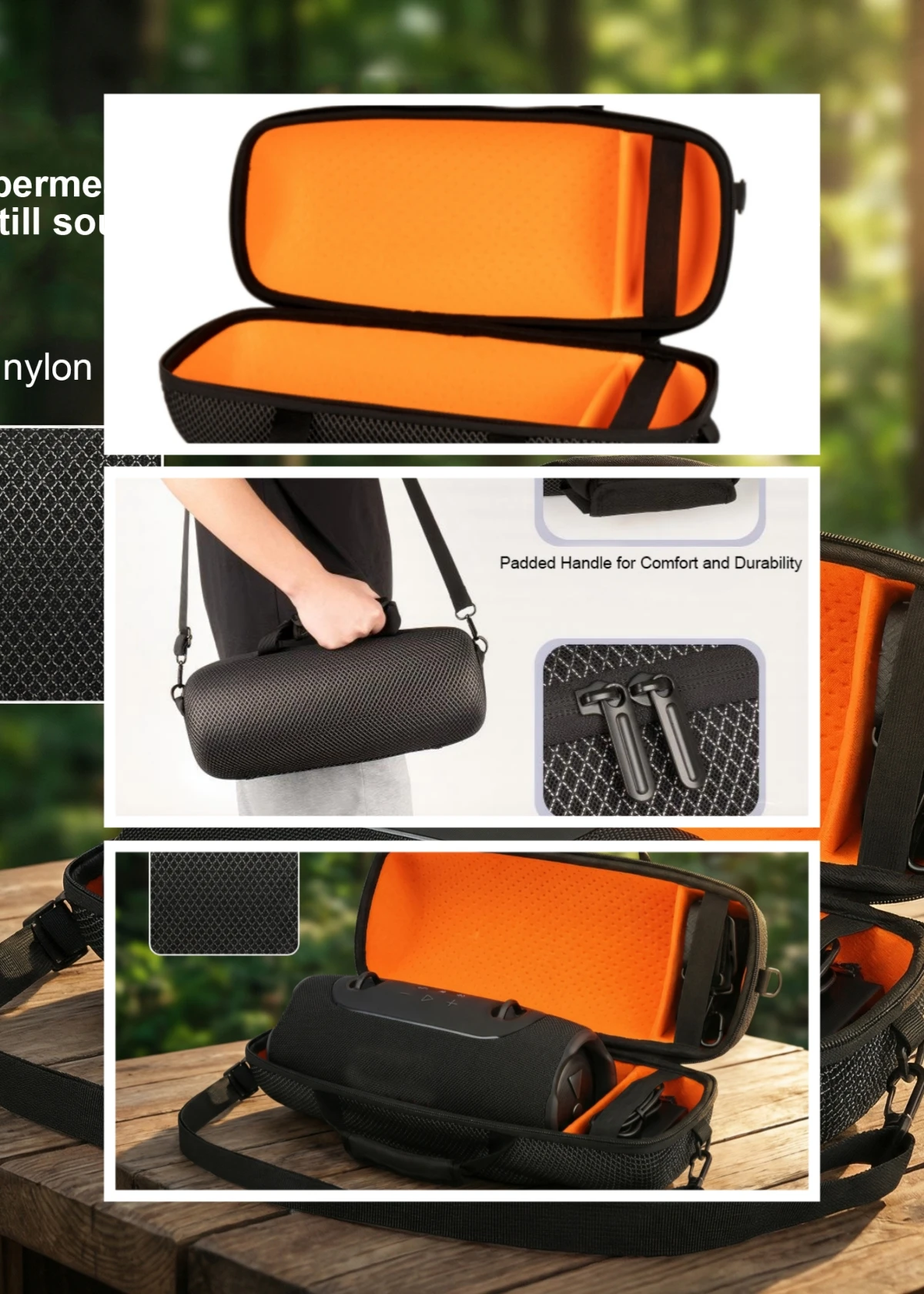 

Чехол для JBL XTREME 5: Противоударный, водонепроницаемый, портативный, из жесткого EVA, с наплечным ремнем для путешествий на природе