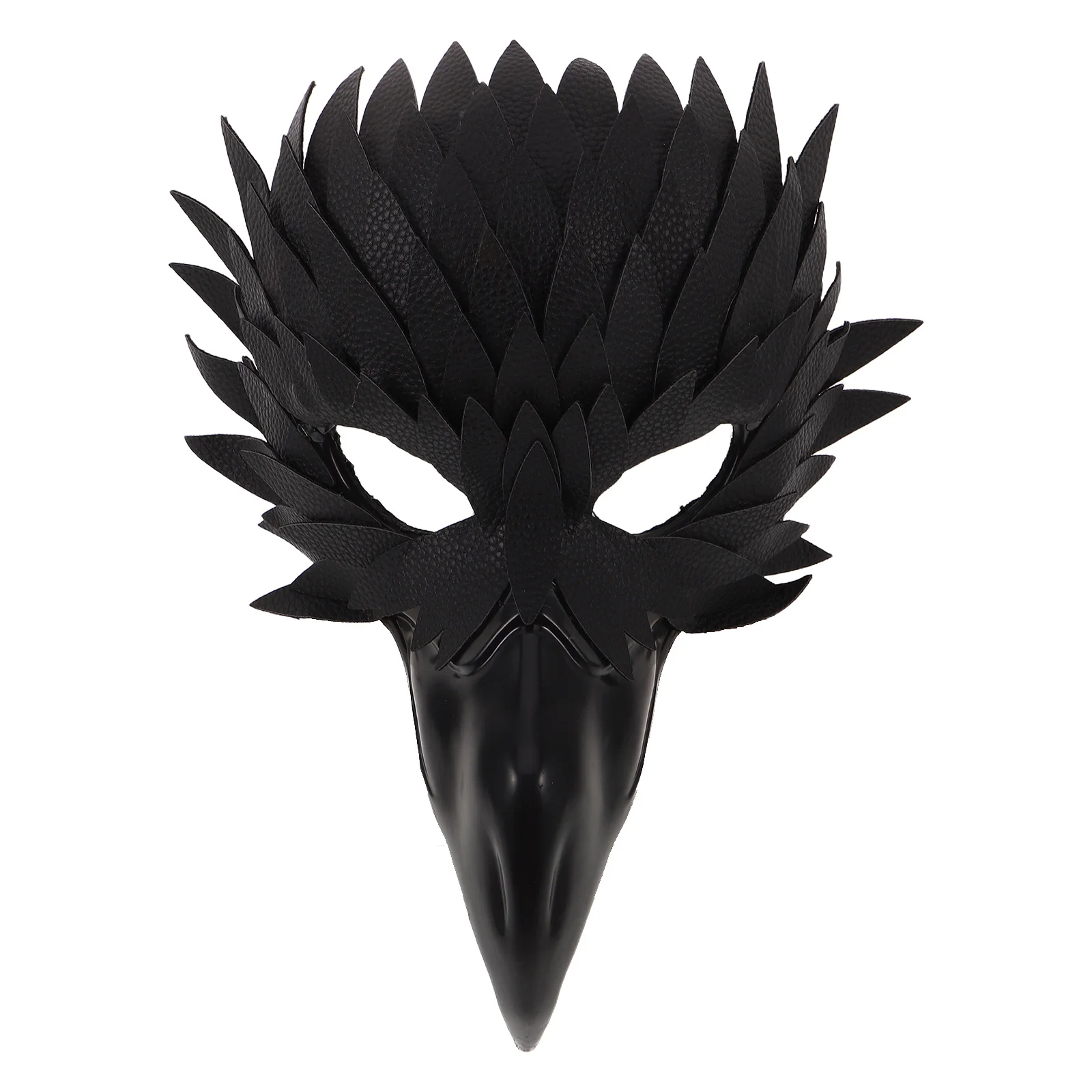 

Spooky Mask Half Face with Plumes for Adults Halloween Masquerade Animal Costume Party Carnival Festival Prop