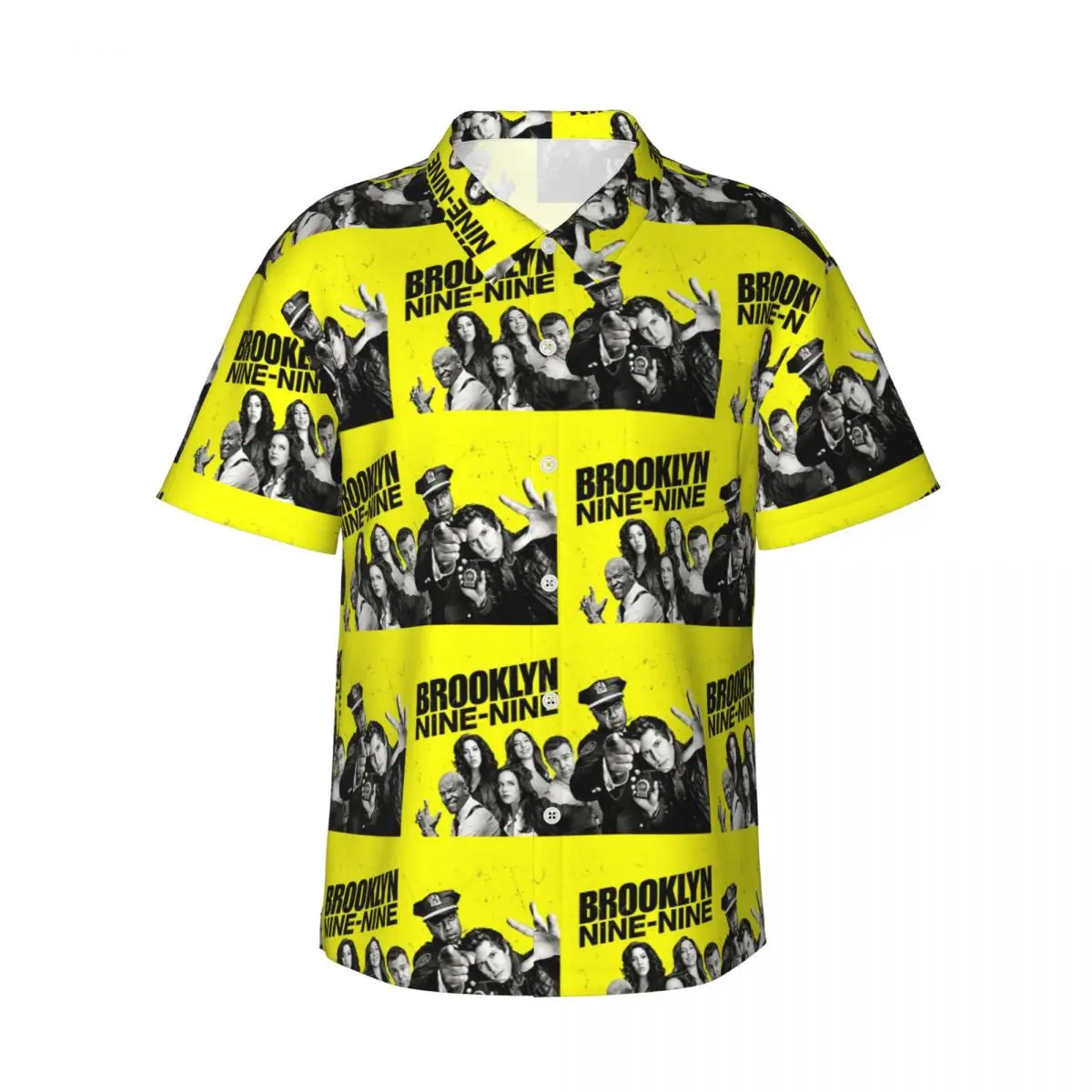 

Brooklyn Nine-Nine Men's Shirts Hawaiian Short Sleeve Shirt Fashion Lapel Tops for Summer Beach
