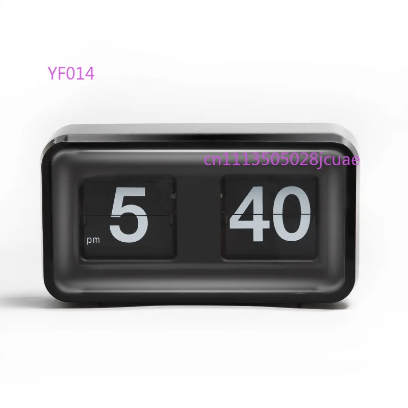 

Transparent Box Flip Cat Eye Desktop Retro Pure Black Pure White Table Clock Creative Gift Decor