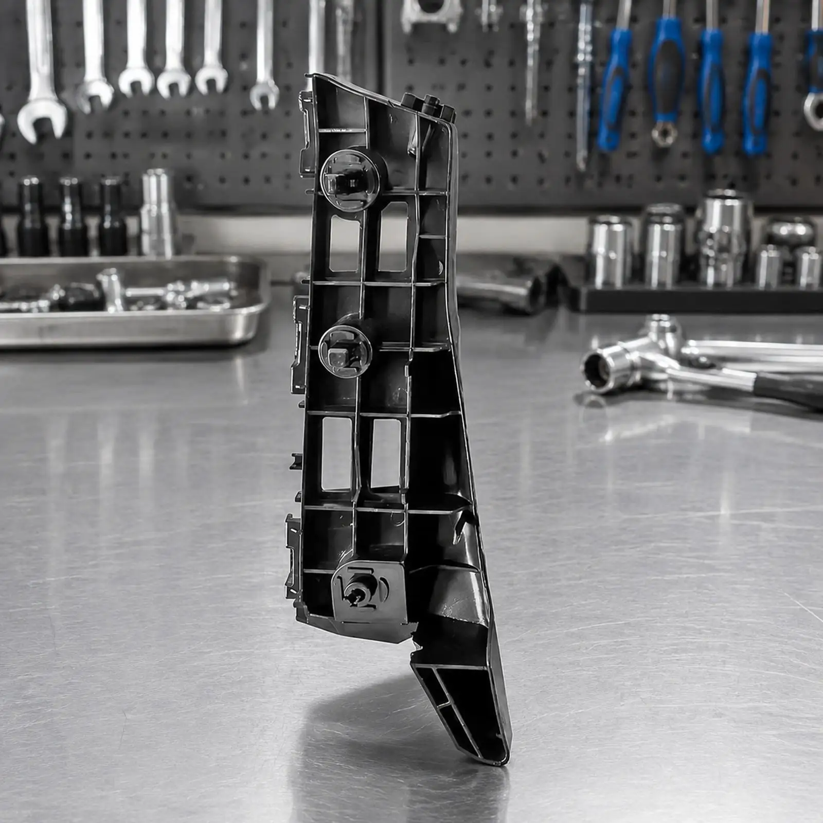 Black Plastic Front Bumper Bracket Compatible with Car Model 2010-2015 Mounting Support Part 5211547040 5211647040 for Auto Body
