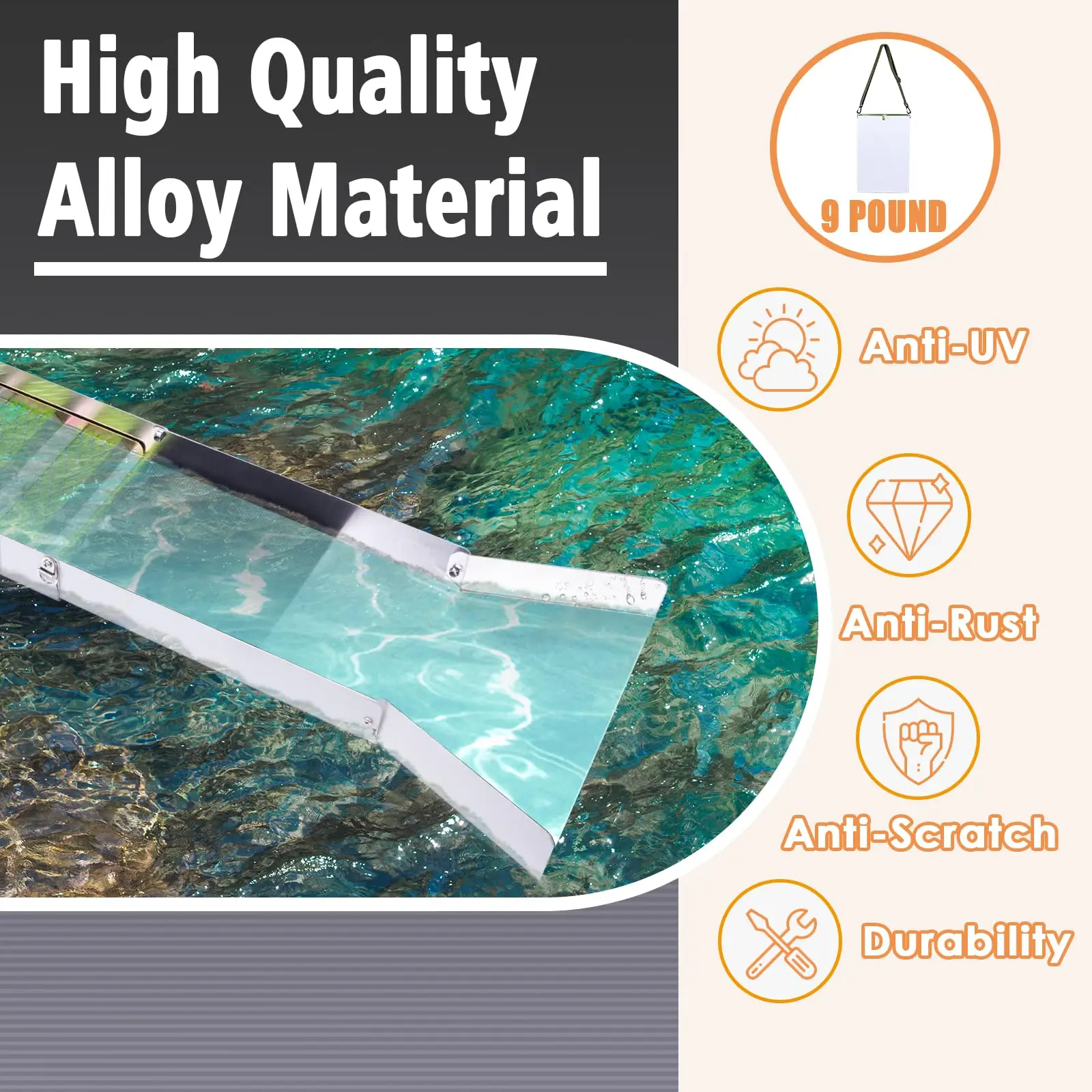 1 Juego de Kit de presupuesto y prospección de oro con caja plegable de 50 ", equipo de minería portátil de aleación de aluminio, incluye accesorios