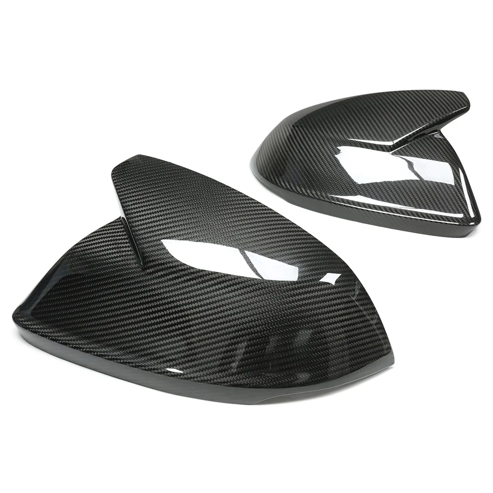 Ox Horns Dry Carbon Fiber Side Rearview Mirror Cover For Audi 2018-25 Q8 SQ8 RSQ8 URUS Sticker Lane assist hole With Tape