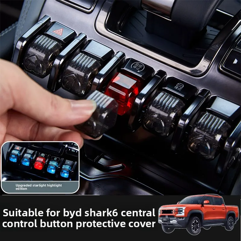 Center Console Button Cover For BYD Shark 6 RHD Full Protection Interior Accessories