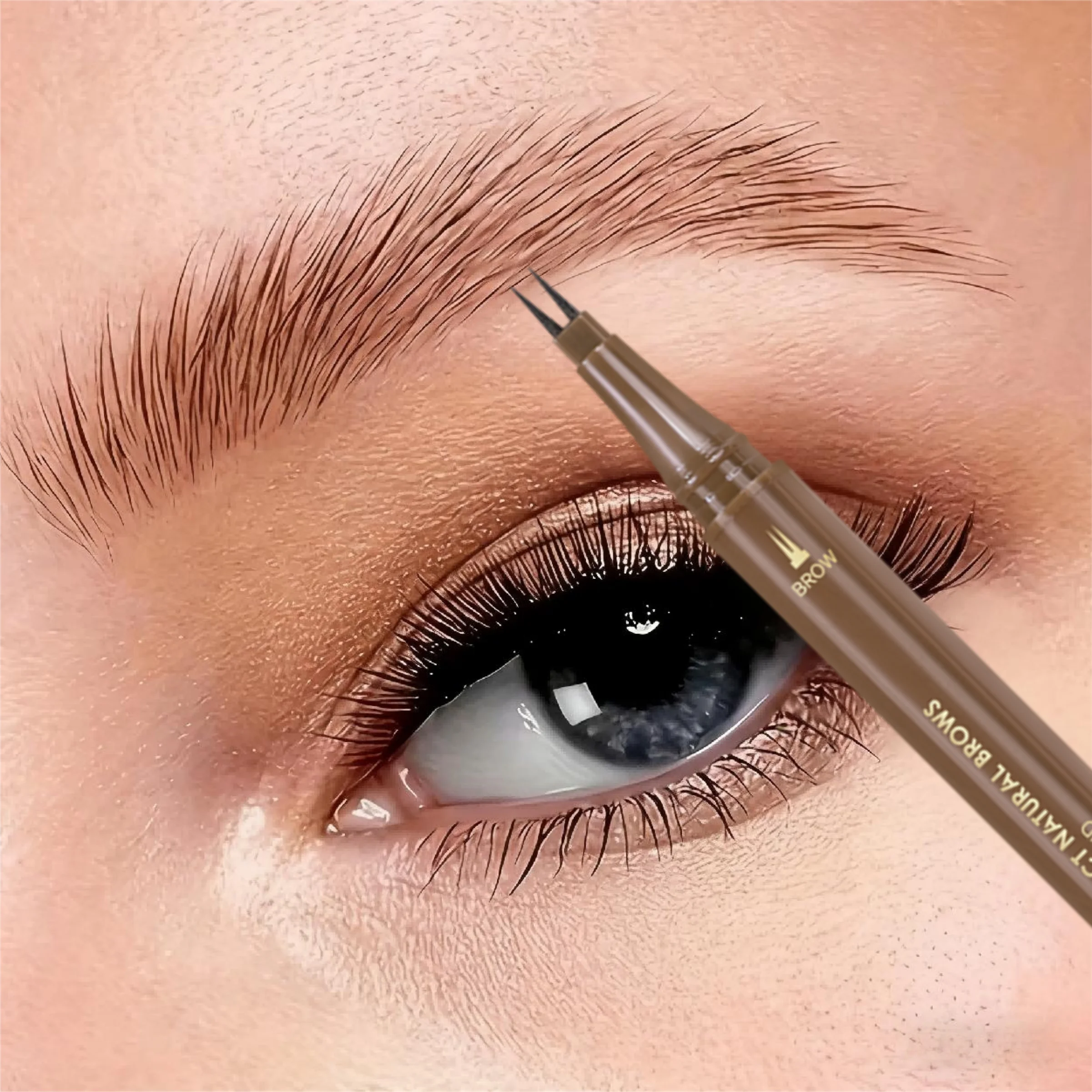 1PC Ultra-Fine Waterproof Eyebrow & Lower Lash Pencil - Quick-Dry, Sweatproof, Smudge-Proof for All Skin Types
