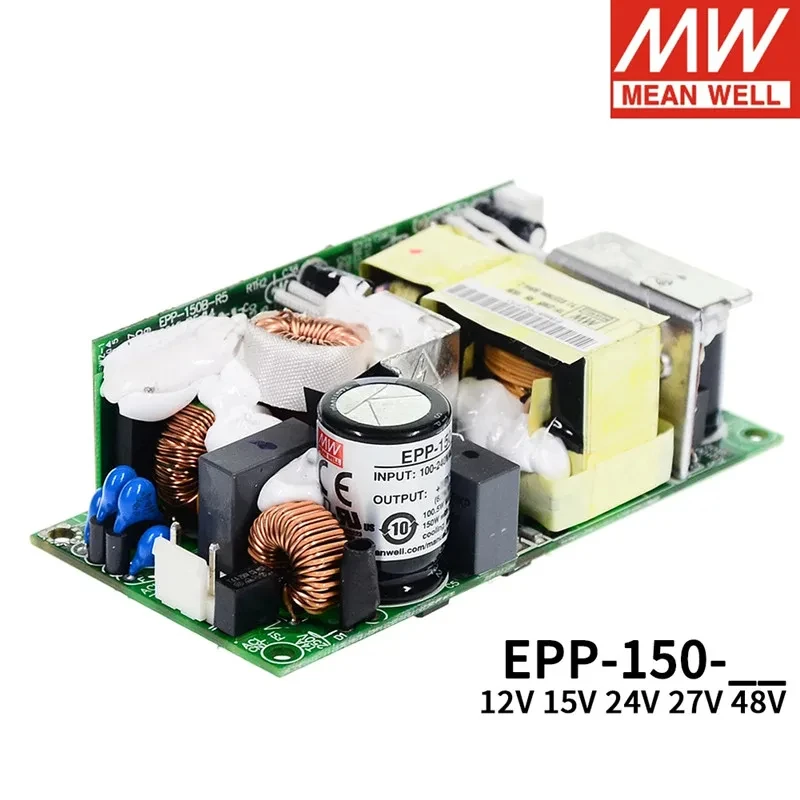 

MEAN WELL EPP-150 PCB Type Open Frame PFC Single Output Switching Power Supply PFC 110V 220V AC To DC 12V 15V 24V 27V 48V SMPS