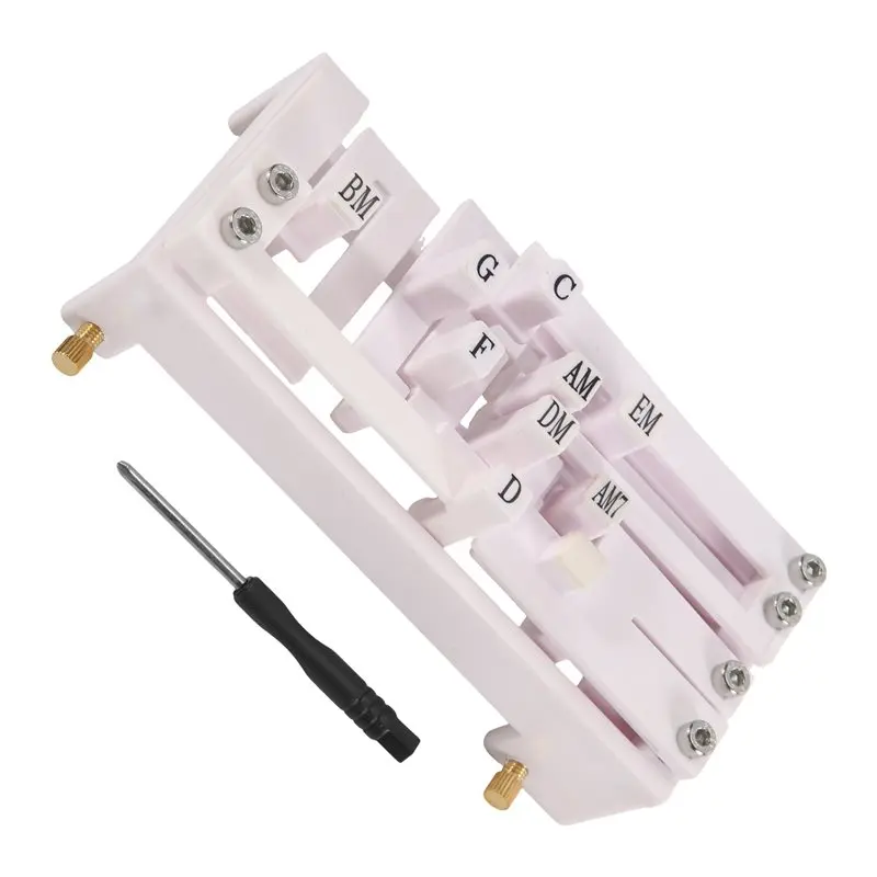 CGDS-Guitar Folk Classical Chord Assist One-Key Chord Device Button Key-Press Automatic Assist For Kids Beginners White