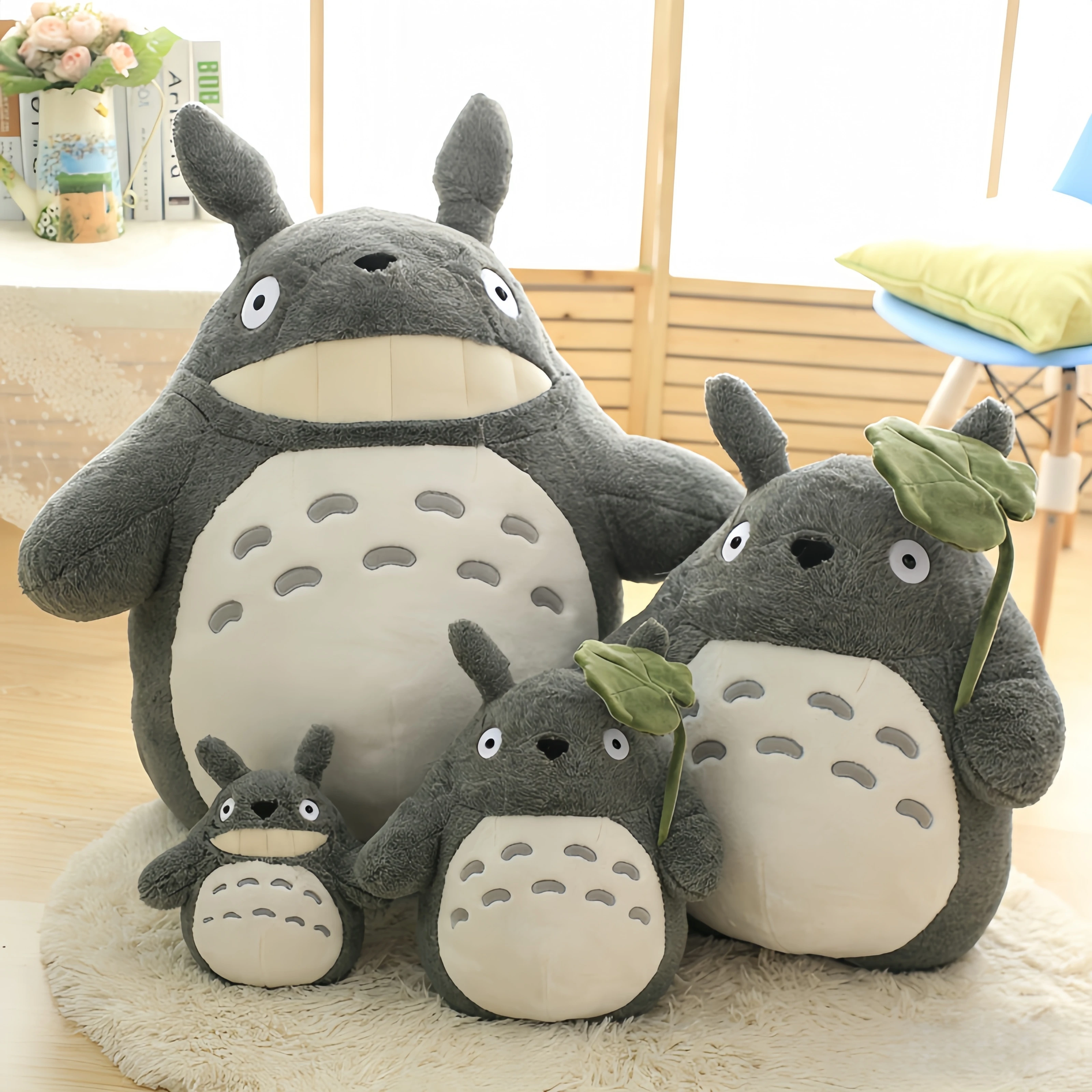 

Big Size Lotus Leaf Totoro Plush Toy Cute Movie Character Totoro Stuffed Animal Doll Kawaii Japanese Toy Totoros Plushies Doll