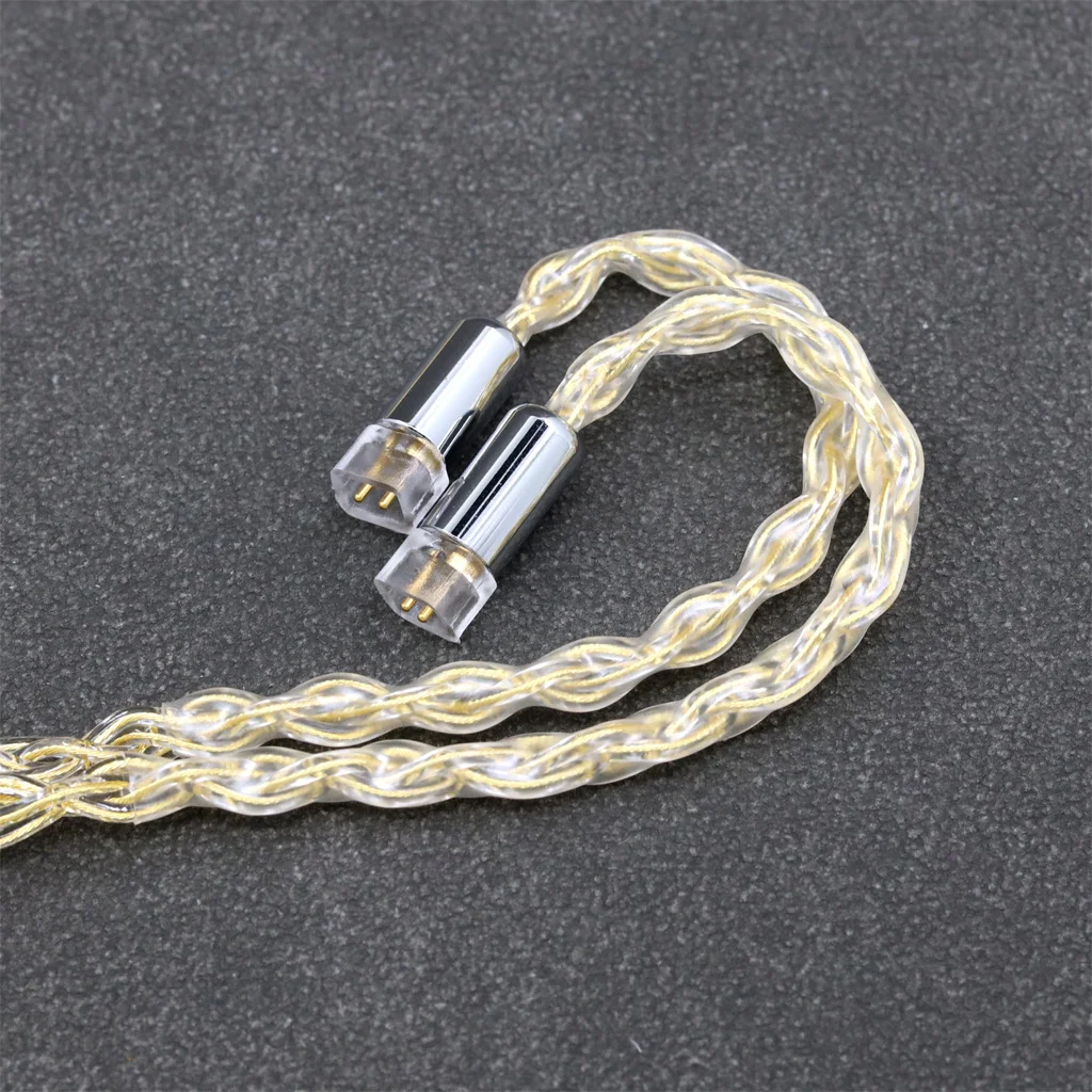 8코어 99% 순은 24k 금도금 이어폰 케이블 (UE11, UE18 pro, QDC Gemini, Gemini-S, Anole V3-C, V3-S, V6-C, LN008421 호환)