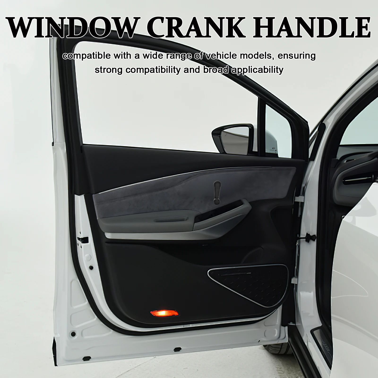 

2pcs Window Lift Handle Car Crank Grip Replacement Durable Easy Installation Multifunctional Use For Front Rear Door Handles