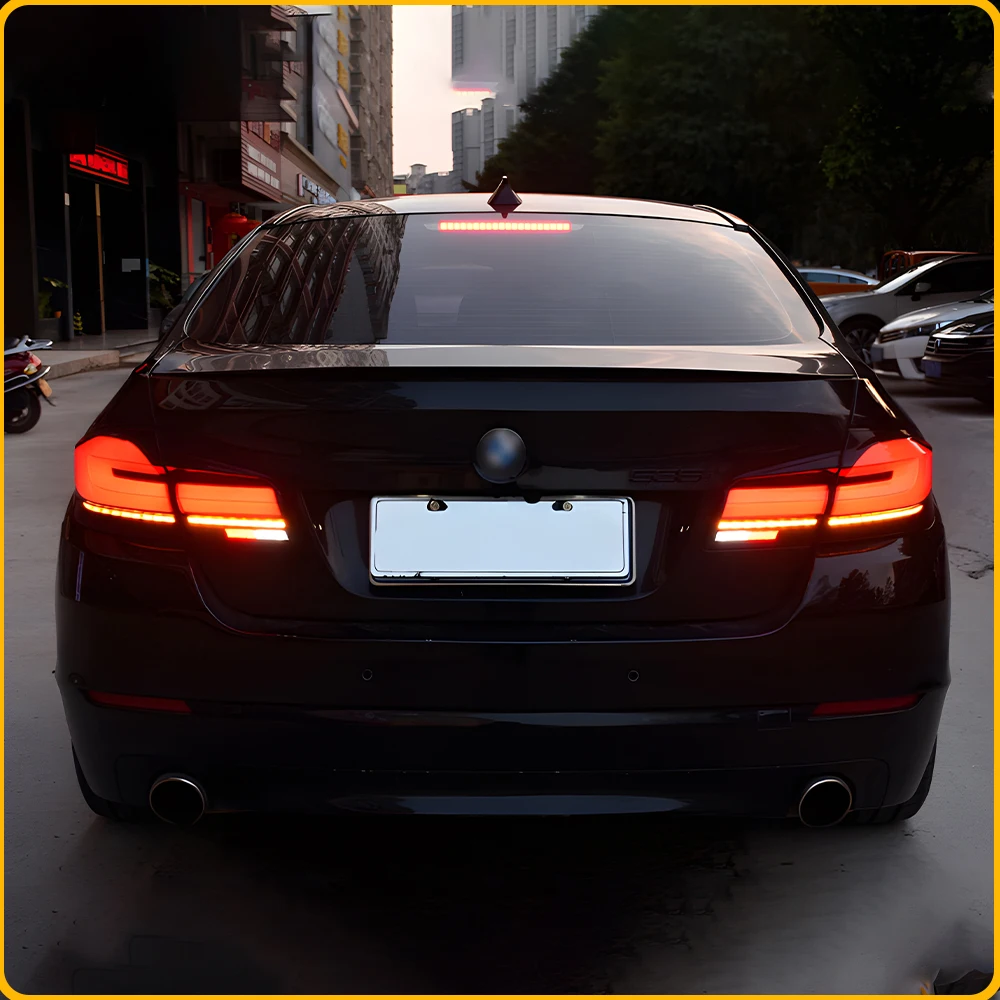 Car Through Taillights Assembly For BMW 5 Series F10 2011-2017 Modify 21 Style Auto LED Back Lamp Accessories Tool Plug and Play