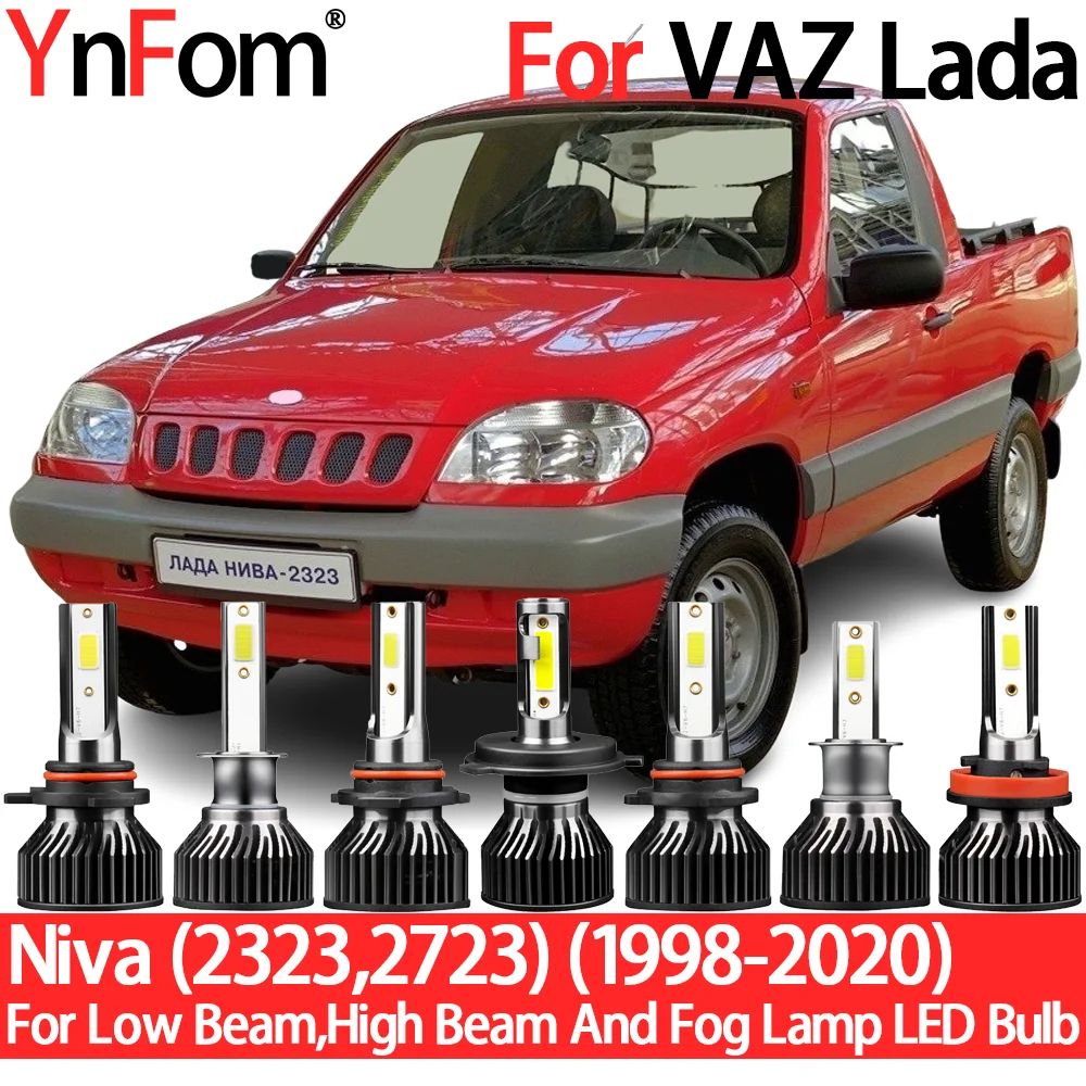 YnFom For VAZ Lada Niva (2323,2723) 1998-2020 Special LED Headlight Bulbs Kit For Low Beam,High Beam,Fog Lamp,Car Accessorie