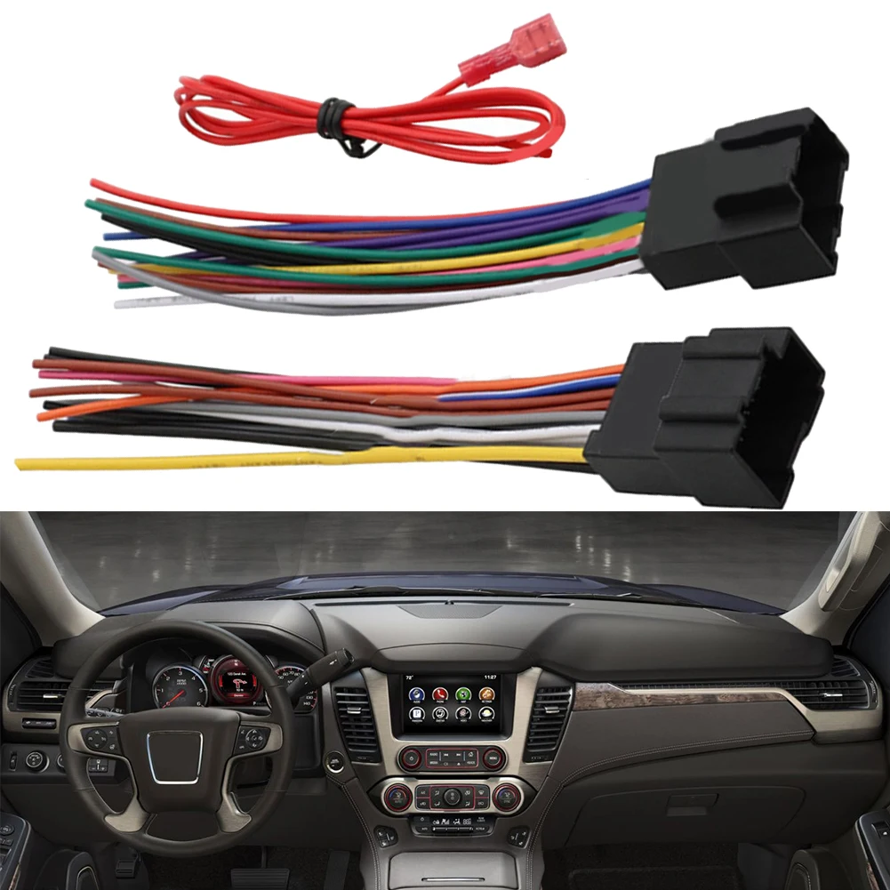 

Replacement Car Stereo Radio Wiring Harness Adapter Connector For Chevy 2007-13 Easy Install Sturdy High-Quality Plastic Rubber